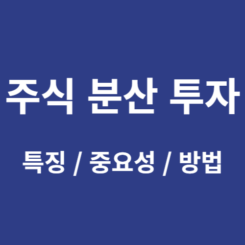 주식 분산 투자의 특징 중요성 방법