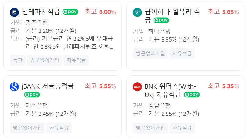 1년 예금 적금 금리 높은 은행 찾는 방법