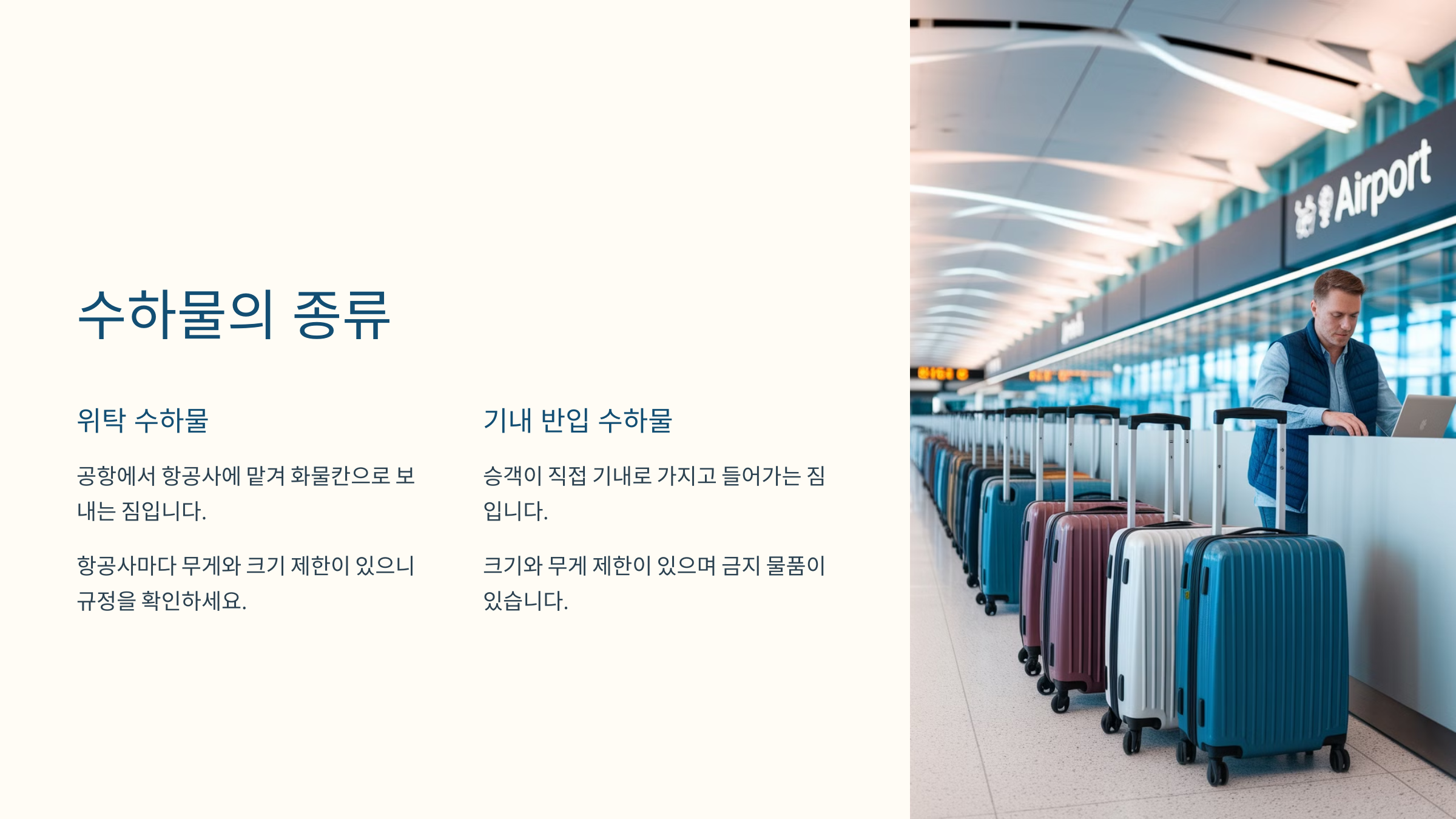 수하물의 종류