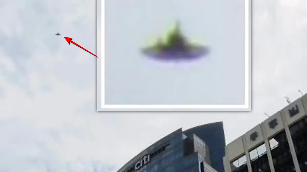 서울 도시 위에 나타났던 UAP 사진 (UFO 사진)