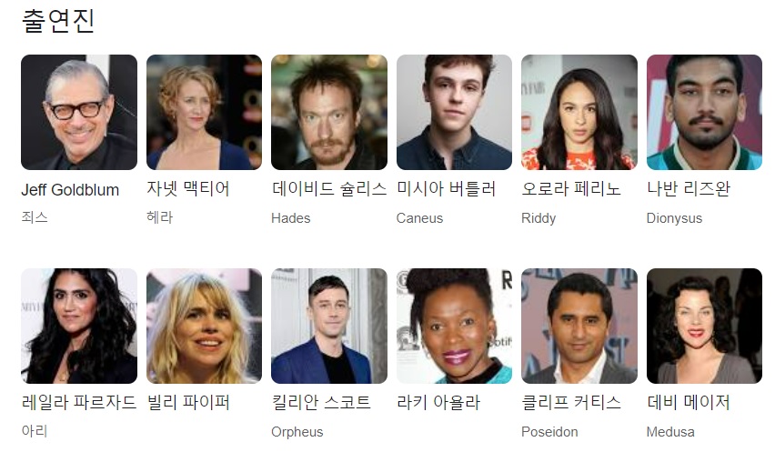 카오스 등장인물 출연진