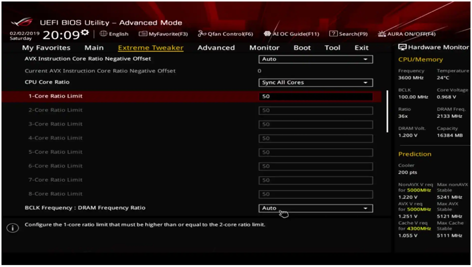 모든-CPU-코어가-50배속으로-설정된-예제