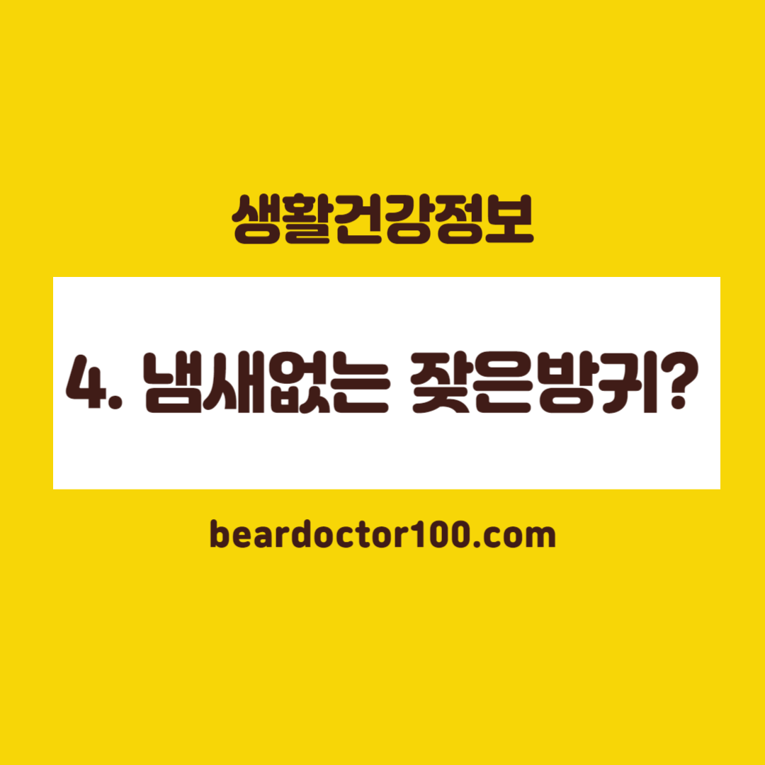 4. 냄새없는 잦은방귀?