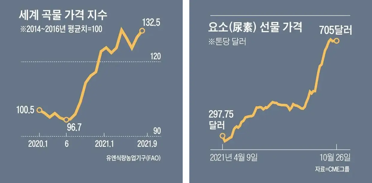 세계곡물가격지수-요소선물가격