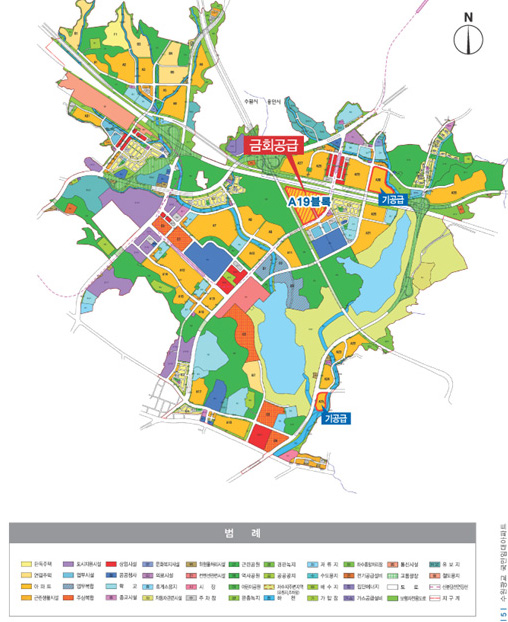 수원광교 A19블록 토지이용계획도