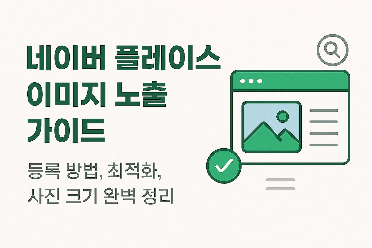 네이버 플레이스 이미지 노출 가이드 - 등록 방법, 최적화, 사진 크기 완벽 정리 이미지