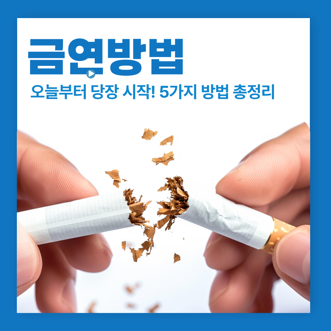 금연, 오늘부터 당장 시작! 5가지 방법 총정리