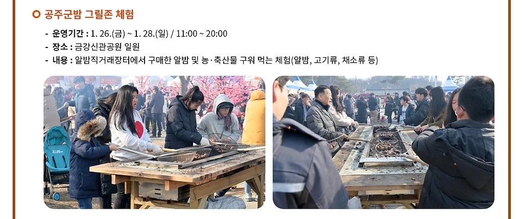 공주 군밤축제 기본정보&#44; 프로그램&#44; 공주알밤정보&#44; 축제장 가는길