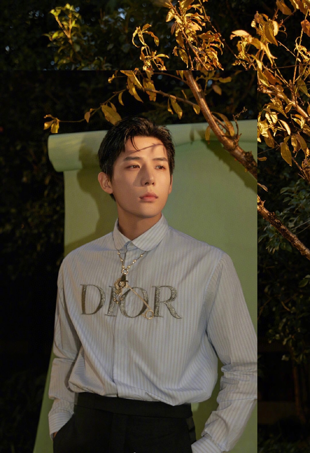  [DIOR x JUDY BLAME] 디올 X 주디블레임 클립 로고 엠브로이더리 스트라이프 셔츠