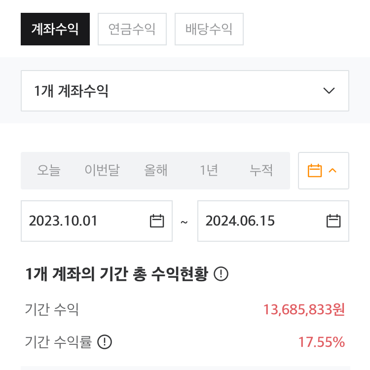 투자수익 소개