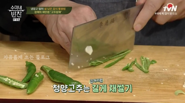 남은 설음식 고추잡채