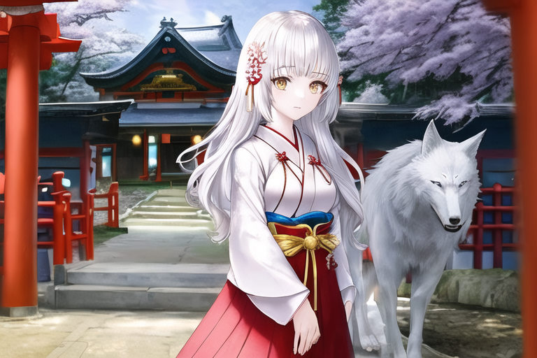 anime of 1girl in traditional japanese clothing