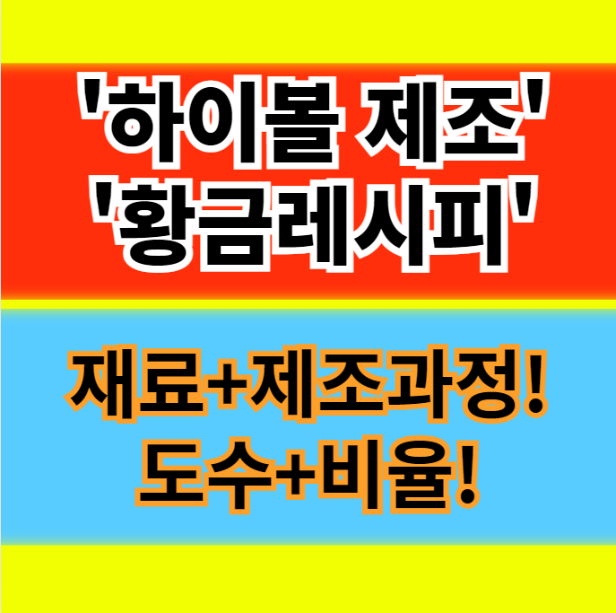  하이볼 만드는법 황금레시피 하이볼 뜻 도수 재료 알아보기
