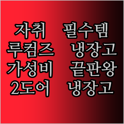 자취생 필수템 루컴즈 2도어 냉장고 