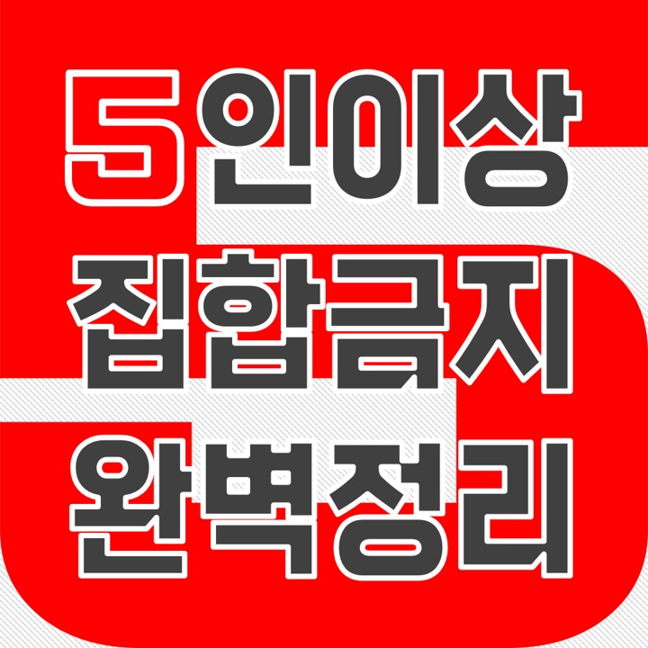  5인이상 집합금지 간단정리, 서울시 제공.