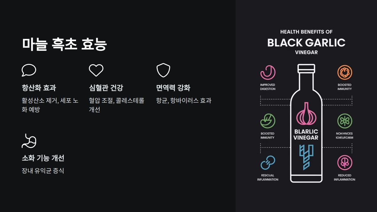 마늘 흑초 효능