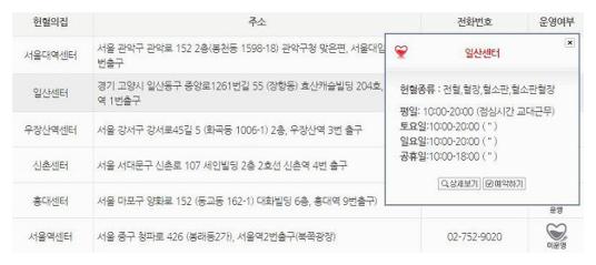 헌혈의집 운영시간