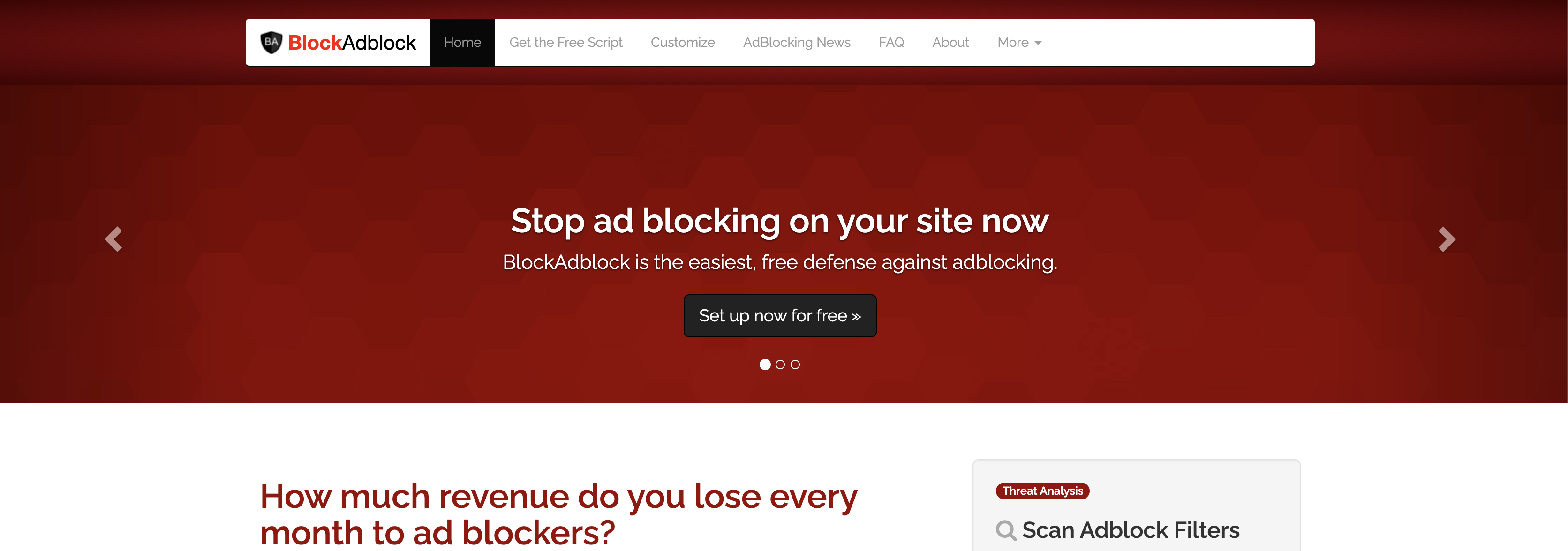 blockadbloc 메인 화면