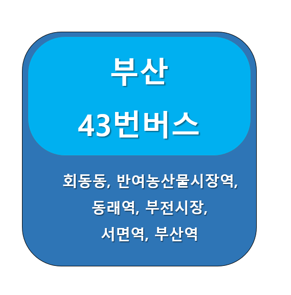  부산 43번 버스 노선 정보, 하동동 ↔  중앙동