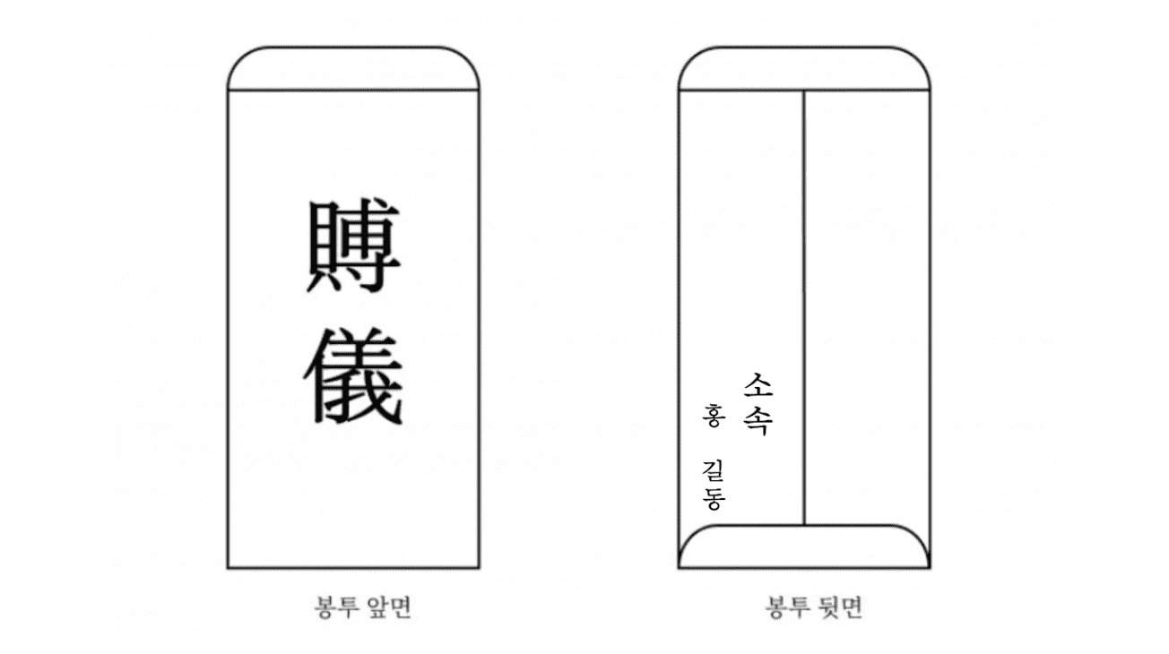 부의금 봉투 작성방법