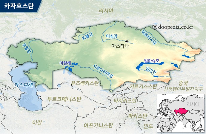 Kazakhstan map