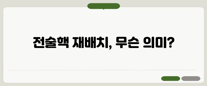 전술핵 재배치 논란과 한미동맹의 북핵 해법을 다시 살펴보자