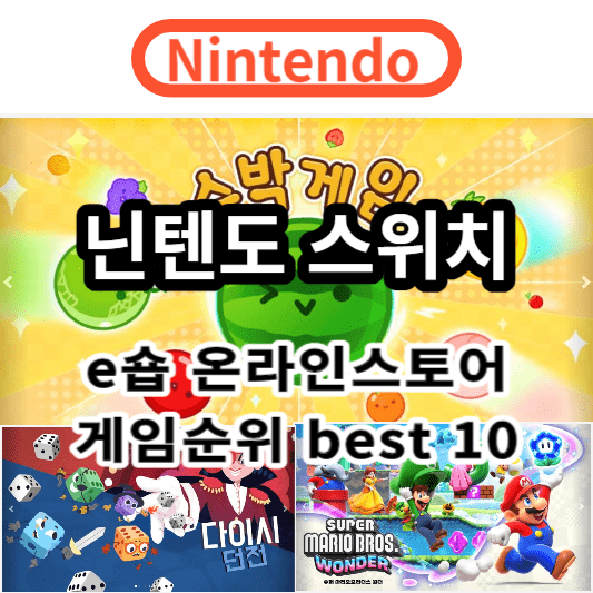 닌텐도 e숍 온라인스토어 게임순위 best 10