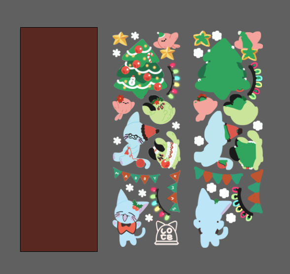 레이어가 오브젝트로 나뉜 포토샵 파일