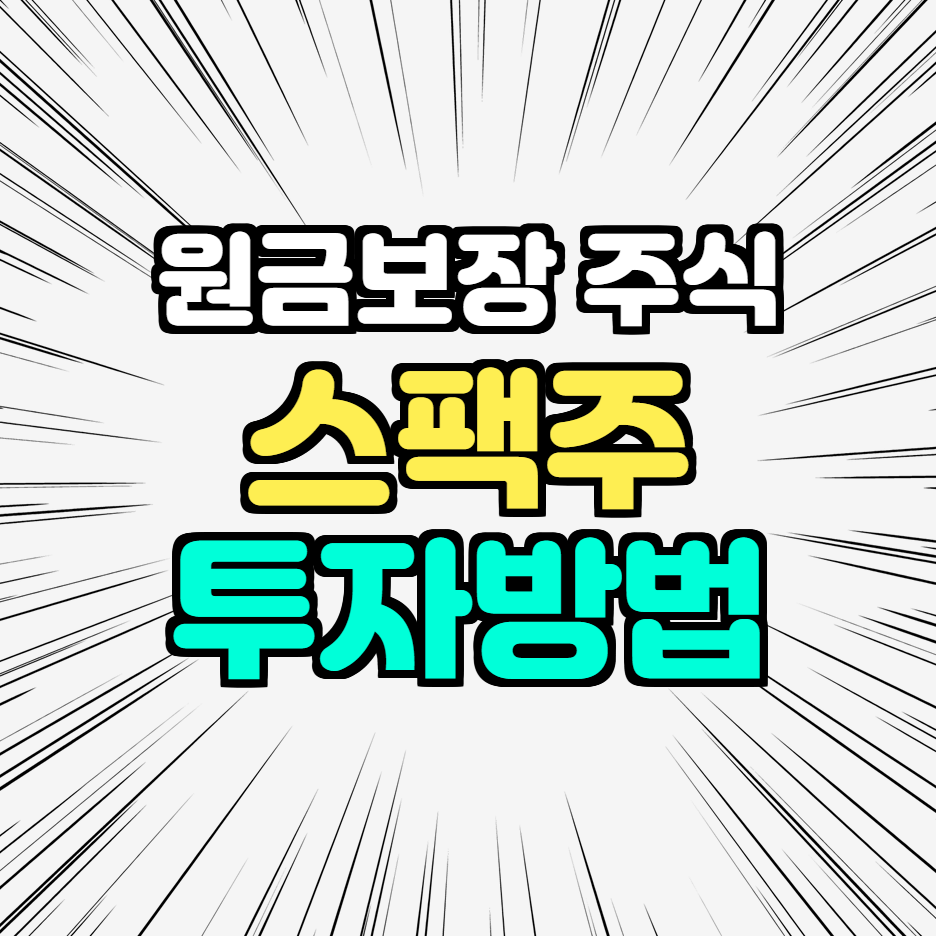  스팩주 뜻, 국내 스팩주 투자 방법