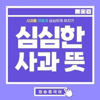 심심한 사과 뜻 한자 논란_10