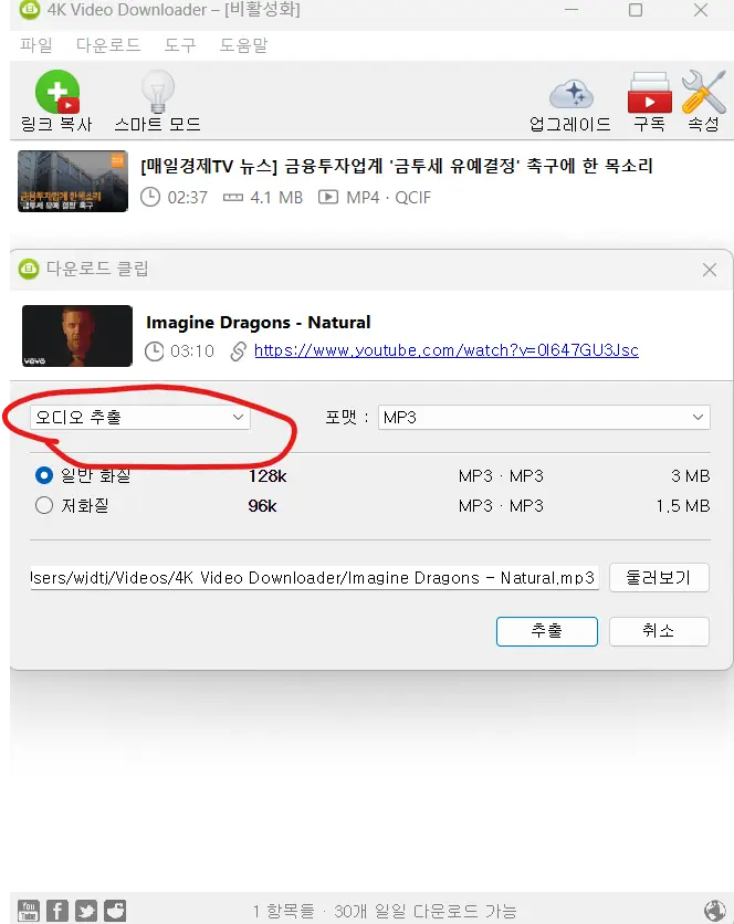 4K Video Downloader 사용법3