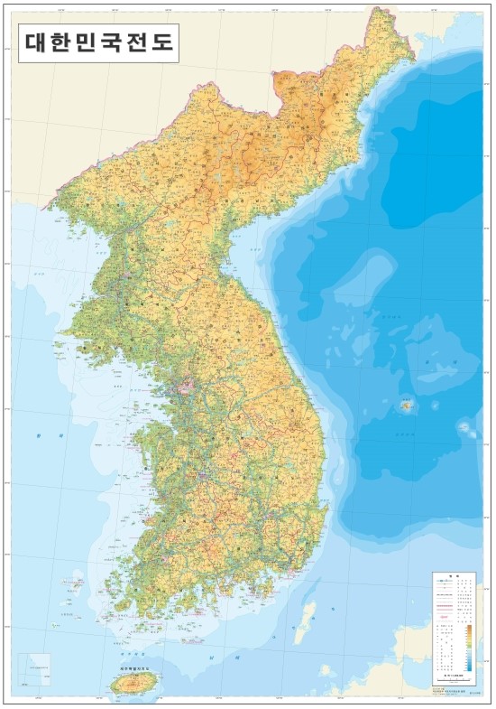 한국 지도 보기