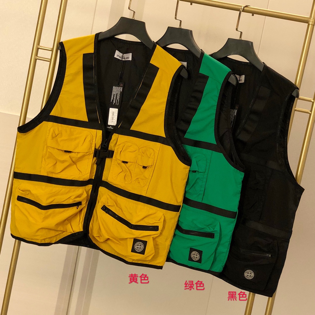  [STONE ISLAND] 스톤아일랜드 나일론 카고 조끼 베스트 (3 COLOR)