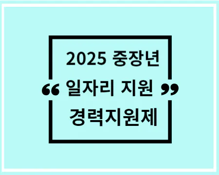 중장년일자리지원-중장년경력지원제