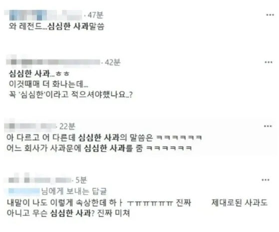 심심한 사과 뜻 한자 논란_8