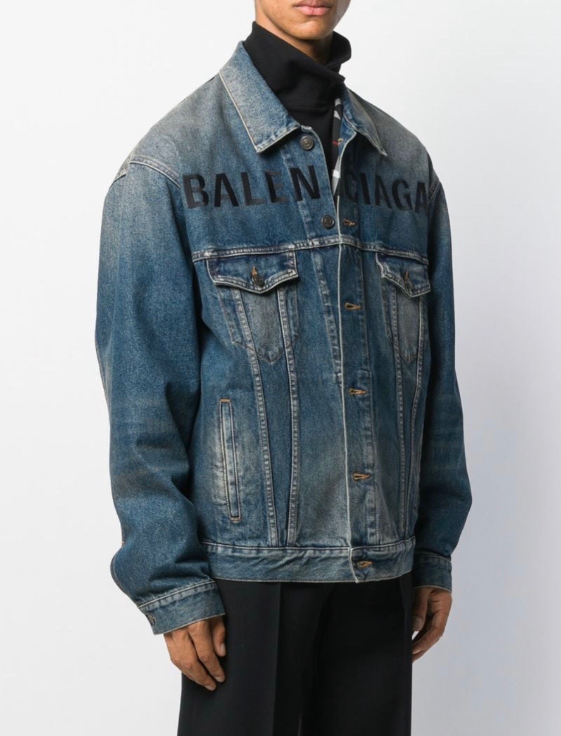  [BALENCIAGA] 발렌시아가 프론트 로고 데님 자켓 (2 COLOR)