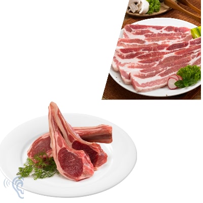 접시-위에-돼지고기-양고기
