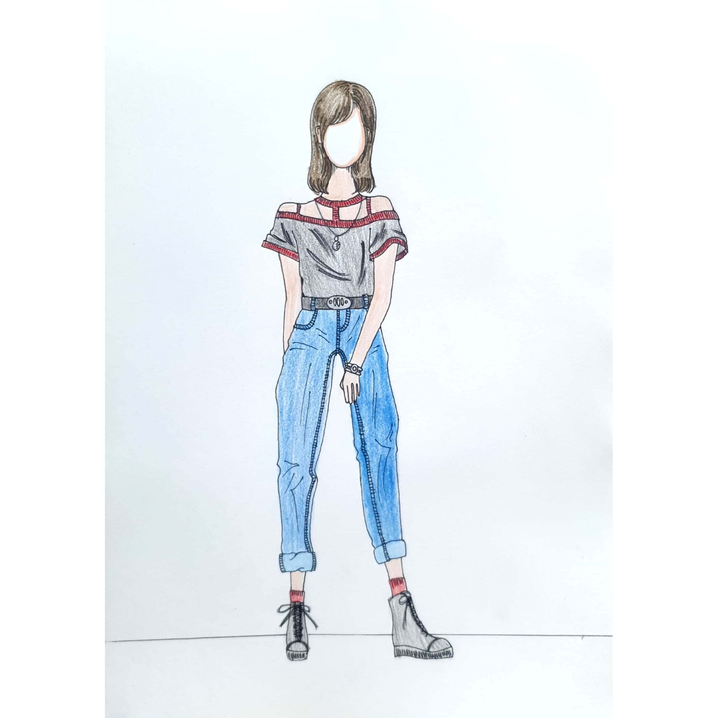  Stand 서다 / 일러스트 그림 드로잉  / 인물 그리기