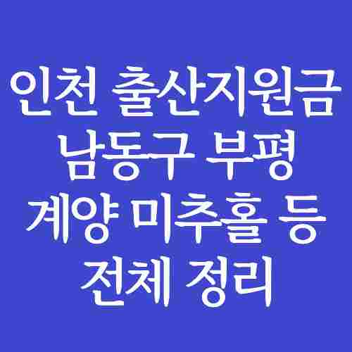 인천-출산지원금-출산장려금-지급-금액-정리-설명-사진