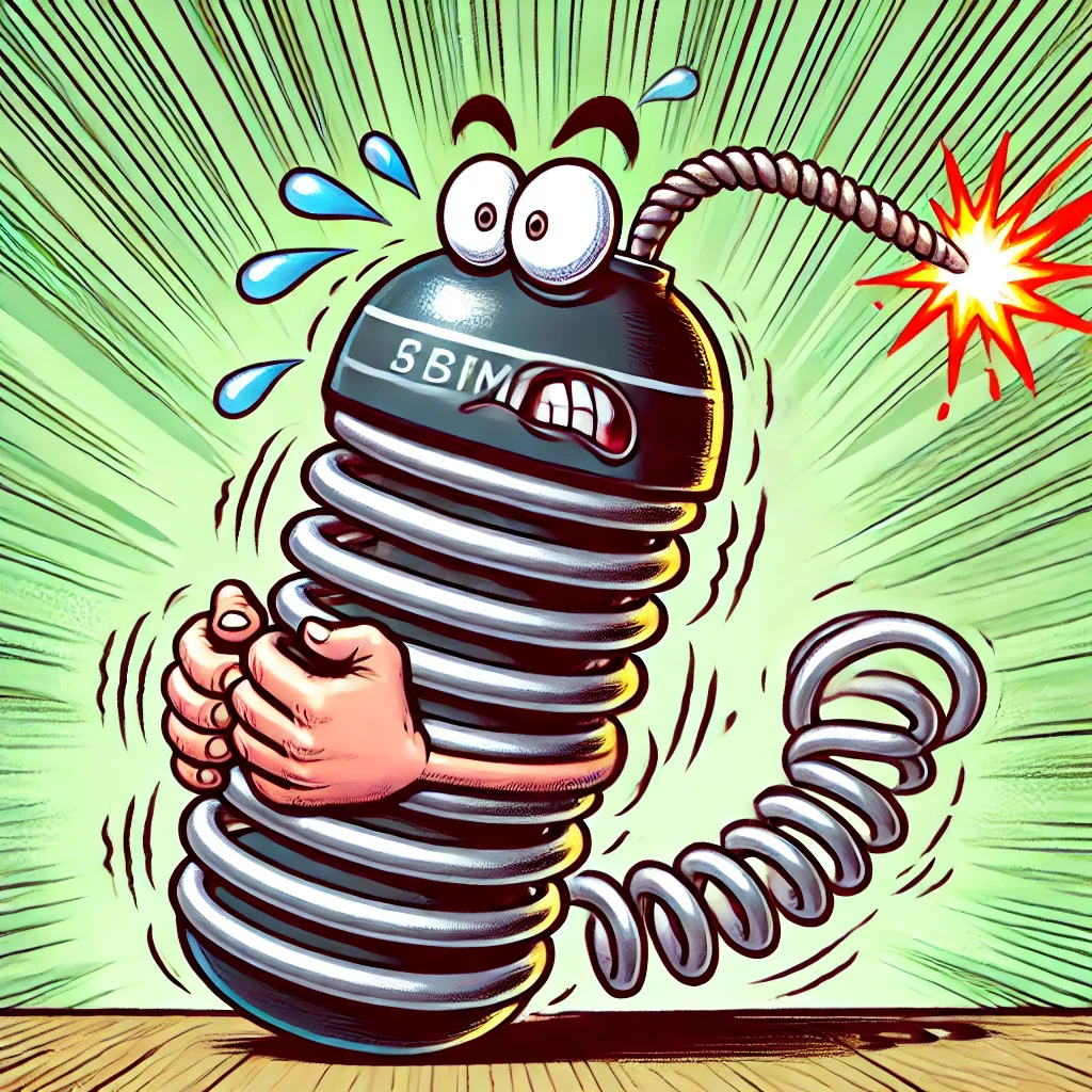 일촉즉발 한 번 건드리면 바로 터질 듯한 긴장 상태