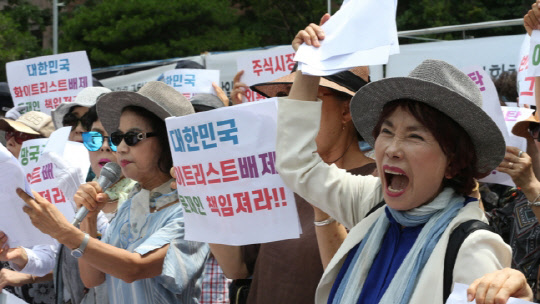  '위안부는 사기' 주옥순 폭탄발언 "日과 손잡고 경제발전 하는 게 국익 위한 길"