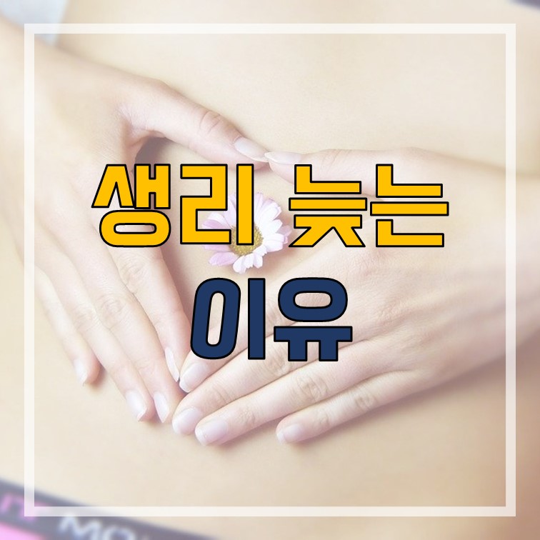  생리 늦어질때 생리 늦어지는 원인 이유 관계후 생리늦음