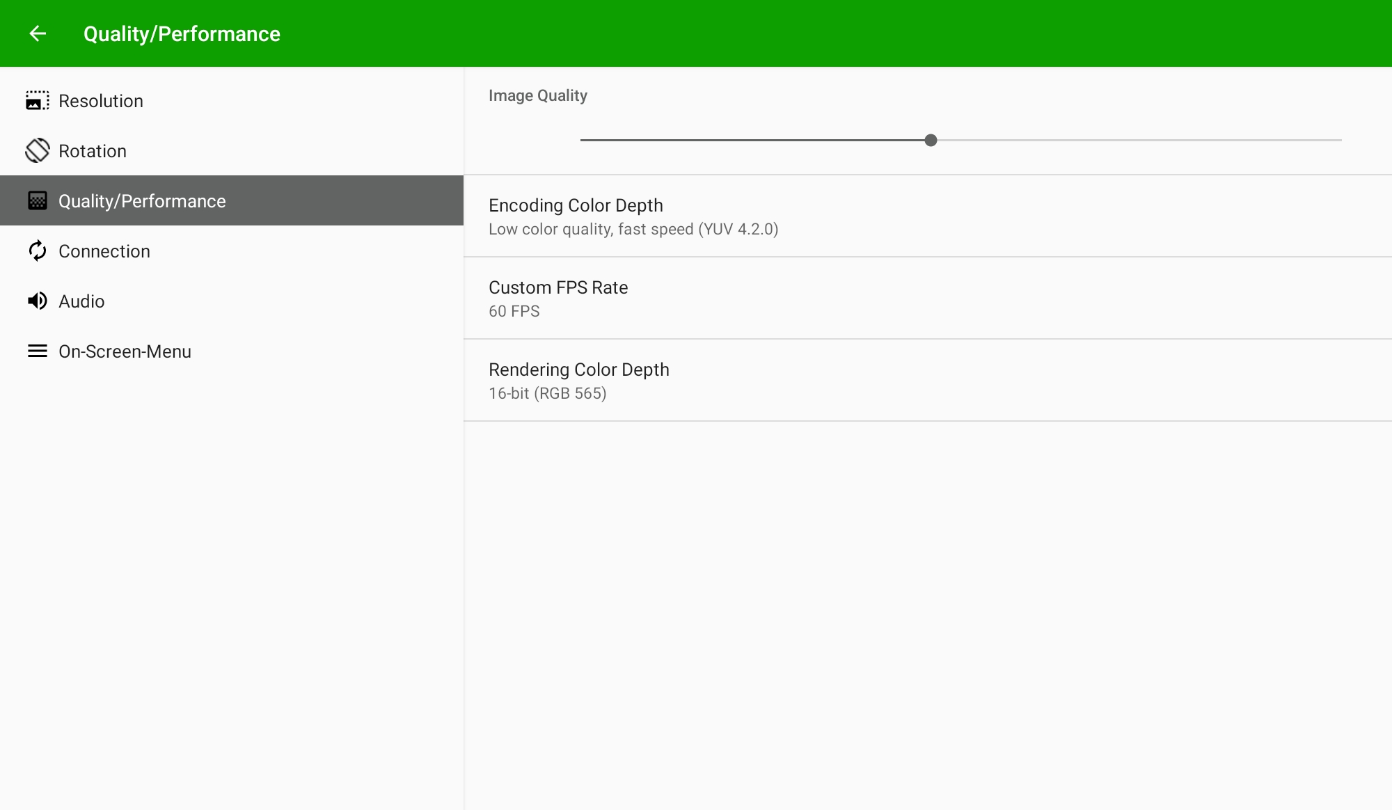 태블릿 spacedesk 주사율 설정