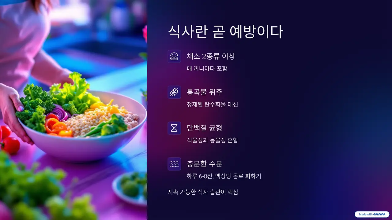 식사란 곧 예방이다: 실천 가능한 지침들