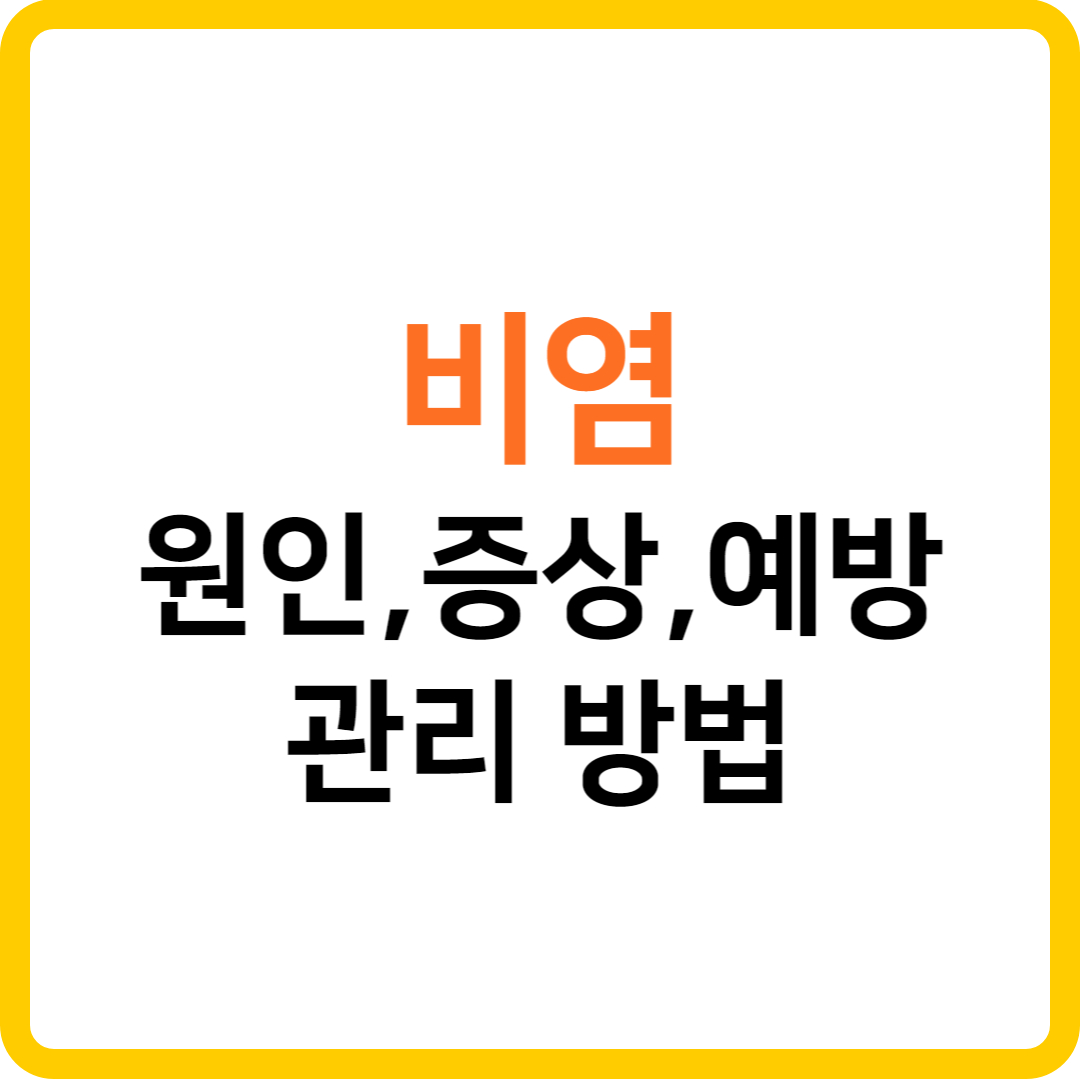 비염의 증상, 원인, 치료 방법, 그리고 예방 방법