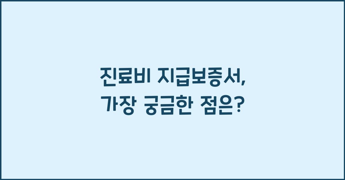 진료비 지급보증서