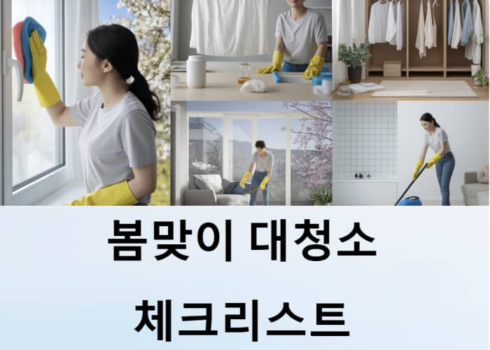 대청소 하고 있는 이미지