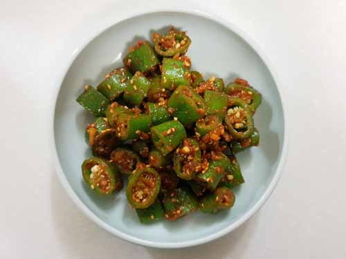  아삭이고추 된장무침