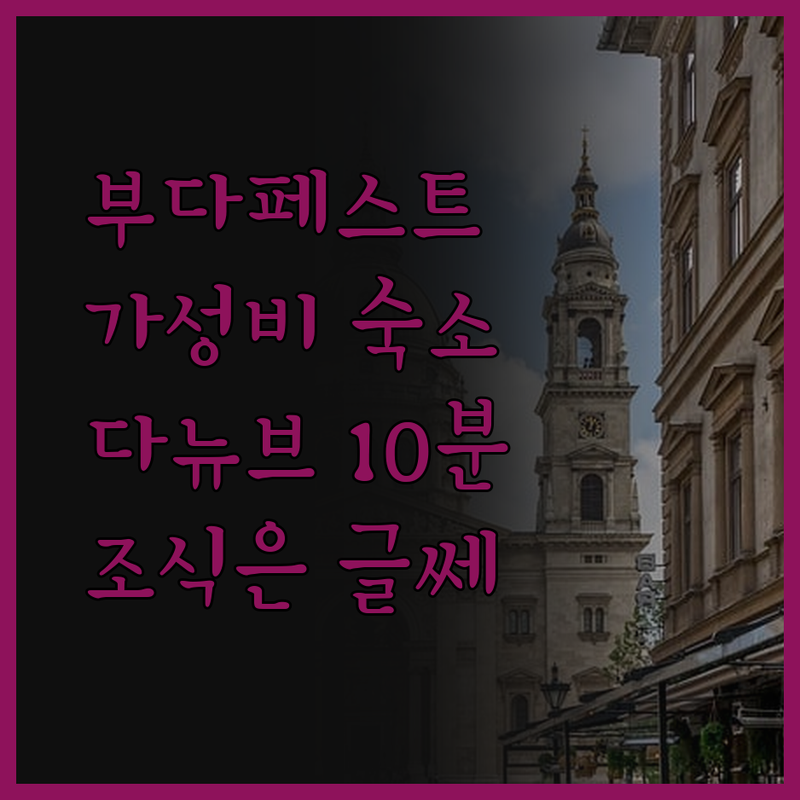 머큐어 부다페스트 부다.. 다뉴브 강