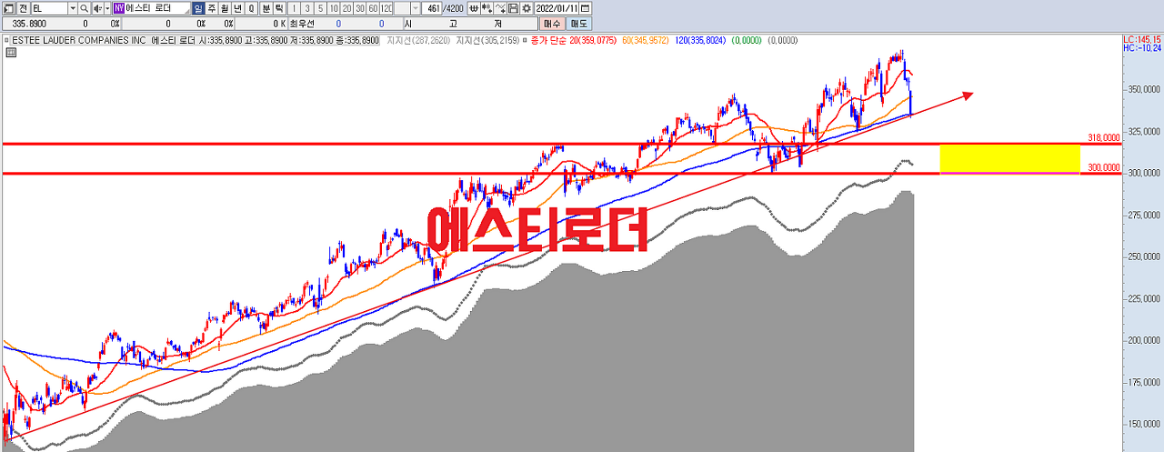  에스티 로더 쉽게 꺾이지 않는 우량주 _ 장기 우상향 전망 _ 갈색병 _ 명품주식